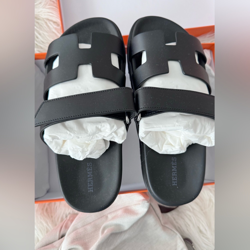 Hermes Chypre sandal Noir size 38